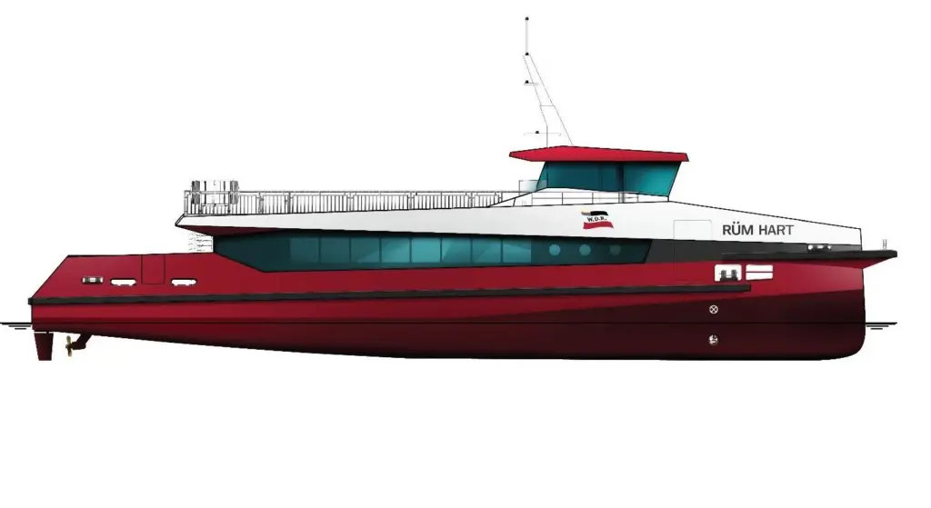 The new ferry will operate between the German Wadden islands