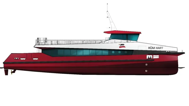 The new ferry will operate between the German Wadden islands
