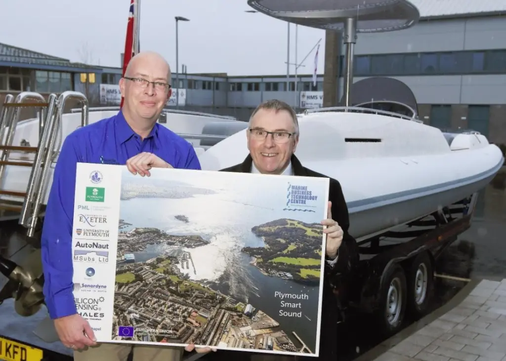 Rob Watson, MBTC Director, and Councillor Tudor Evans, Leader of Plymouth City Council, at the official launch of the MBTC