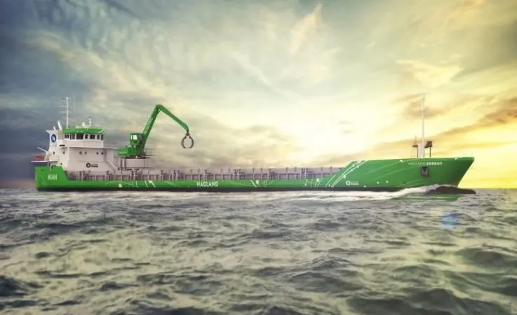 An impression of how the ‘Hagland Captain’ will look after the retrofit of a Wärtsilä hybrid propulsion solution (Image: Hagland Shipping AS)