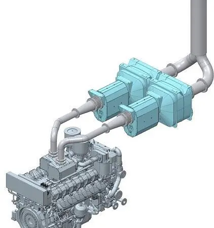 Rendering of the MAN 175D SCR system