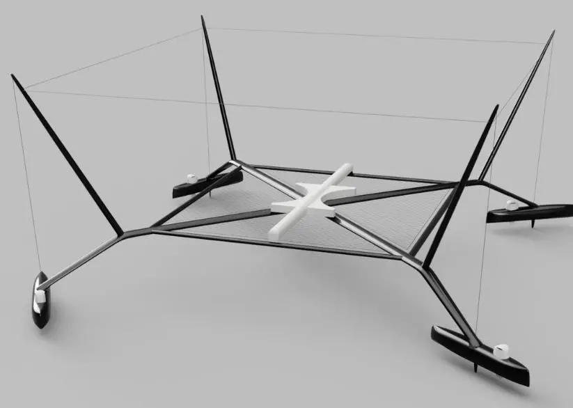 Each of the hulls rotates independently for very quick changes in direction