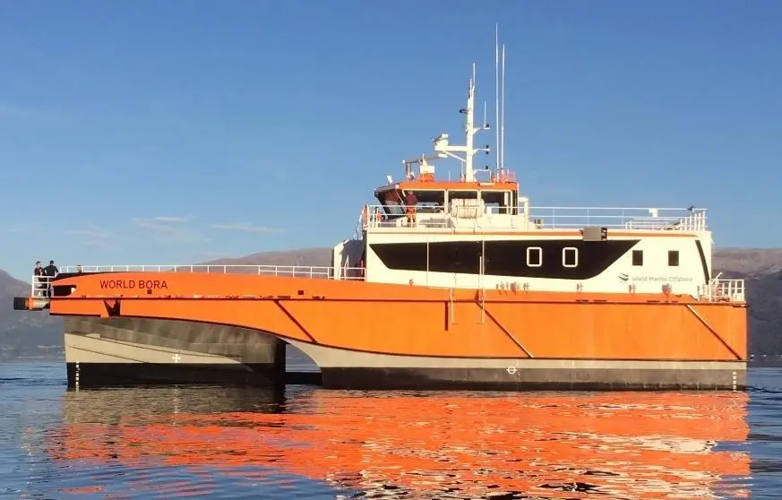 'World Bora' travelled to Sassnitz under its own power following the collision