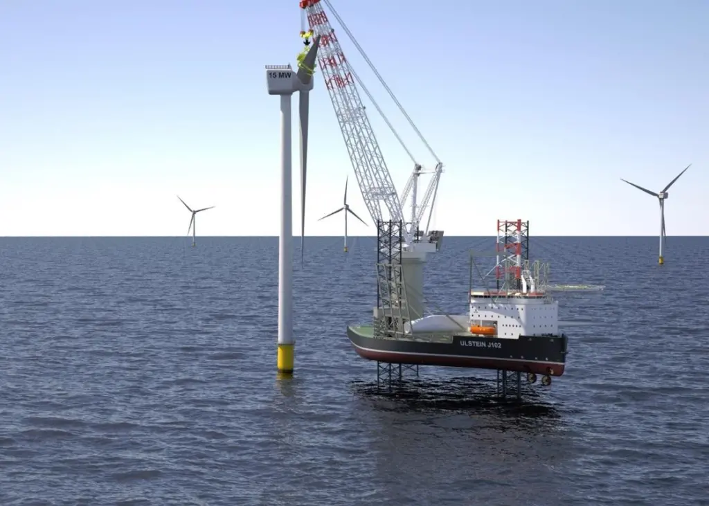 J102 design will allow contractors to efficiently carry and install 4 x 15MW wind turbines per round trip