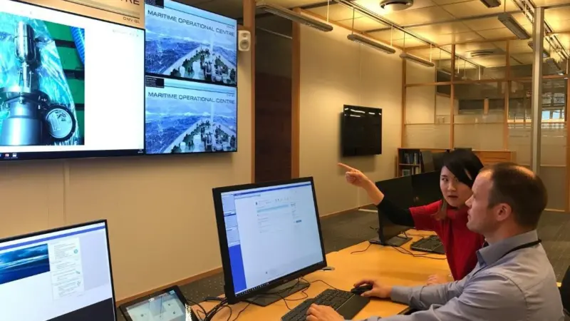 The Maritime Operational Centre in Høvik, from where remote surveys are being carried out