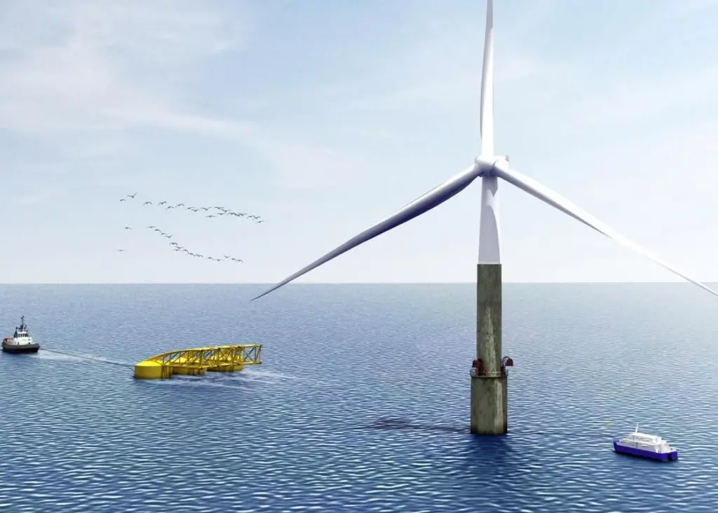 Visualization of the Elisa turbine under tow