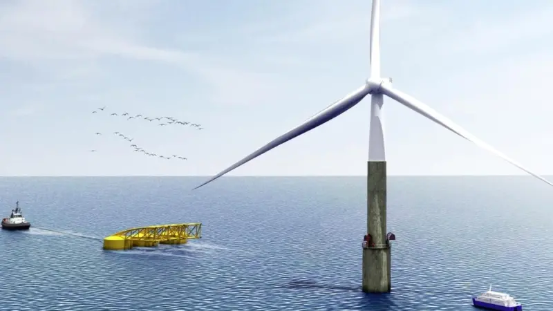 Visualization of the Elisa turbine under tow