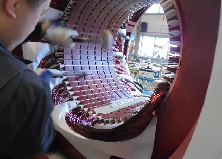 The rotor had to be repaired and the stator needed rewinding