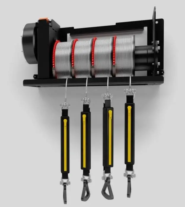 Evacuator is designed for use on all high-rise structures, including wind turbines and harbour cranes