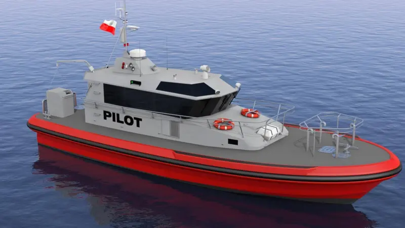 The boat features a twin chine heavy weather hull form for excellent seakeeping