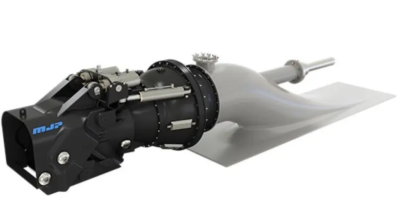 MJP 750 CSU Waterjet is constructed from duplex stainless-steel and features all inboard hydraulics