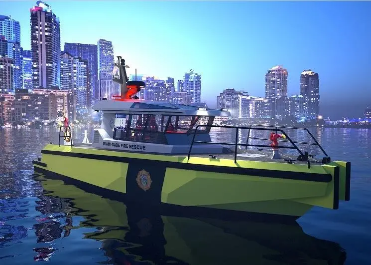 The 50’ x 15’ vessels will be powered by twin inboard diesel engines mated to water jet propulsion units