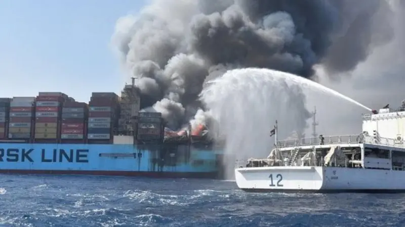 The Indian Coast Guard were quick to respond to 'Maersk Honam' (Seatrade Maritime News)