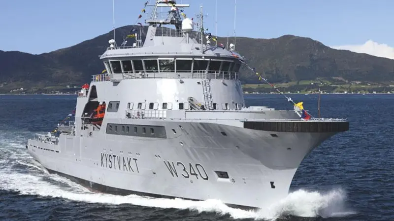 'KV Barentshav' was one of two Norwegian Coast Guard vessels involved in the trial (Marintint Magasin)