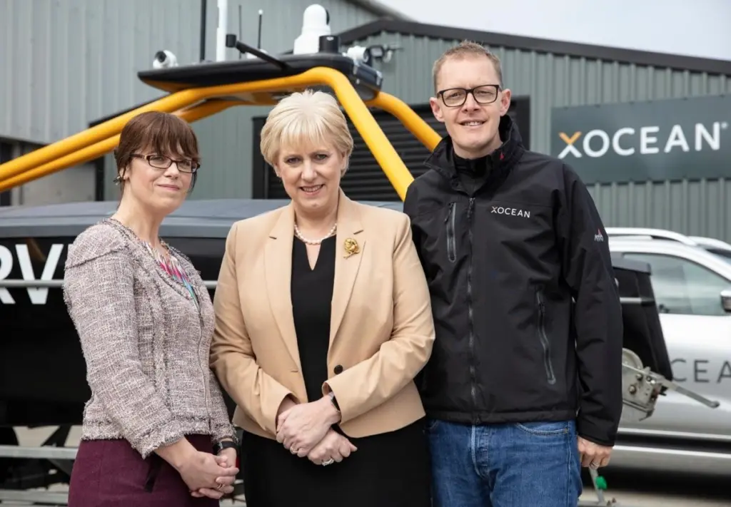 Jennifer Melia, Enterprise Ireland, Heather Humphreys TD, James Ives, CEO XOCEAN