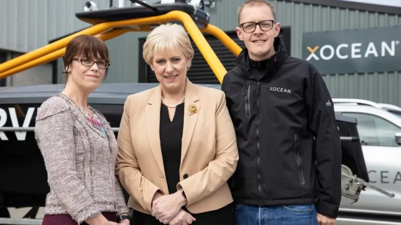 Jennifer Melia, Enterprise Ireland, Heather Humphreys TD, James Ives, CEO XOCEAN