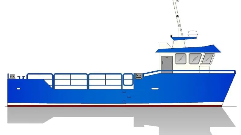 14m twin screw catamaran workboat - Scottish Sea Farms