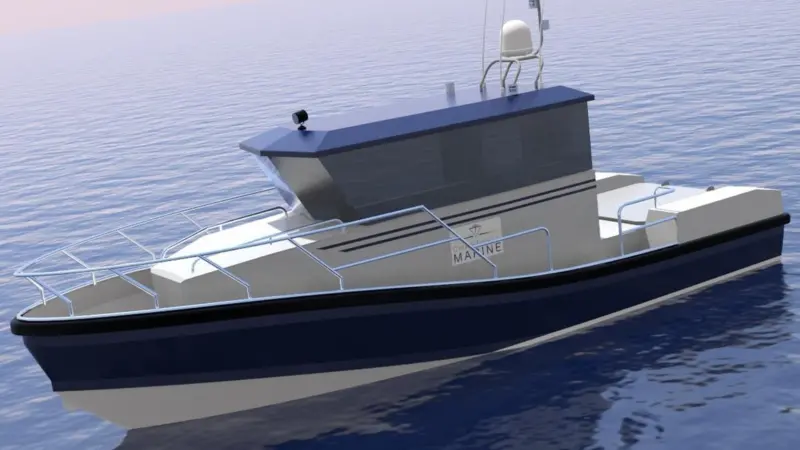 The vessel has a unique hybrid system architecture and an innovative new hull form that minimises drag