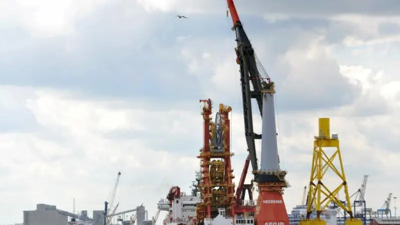 Construction vessel 'Heerema Aegir' at Port of Tyne