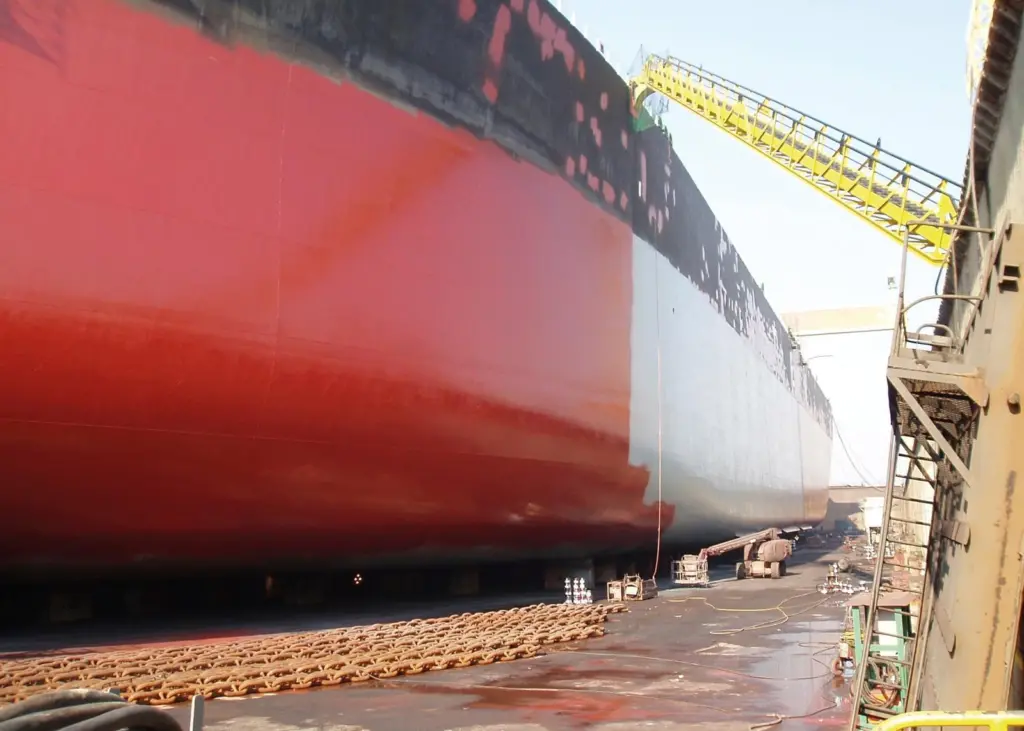 ship in dry dock