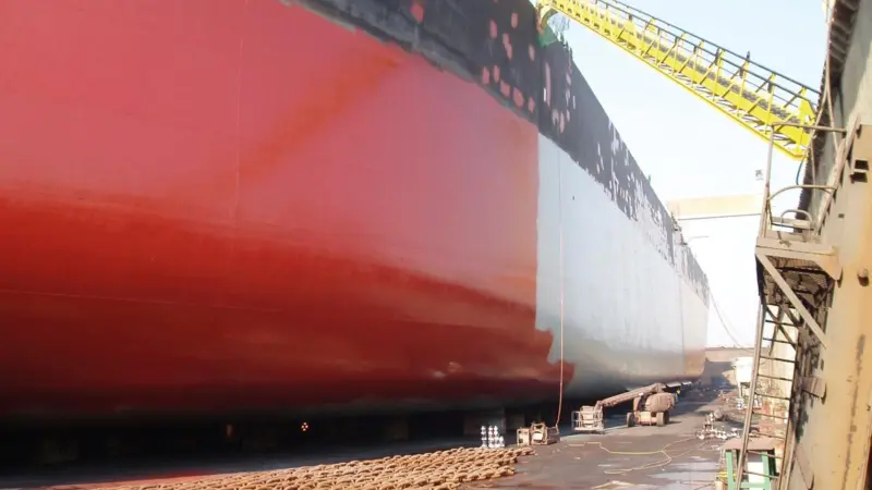 ship in dry dock