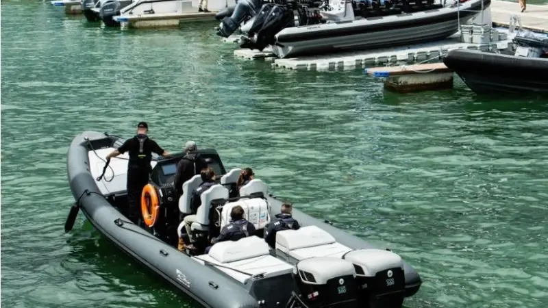 Seatrials were on offer at Seawork aboard two CXO300-powered boats