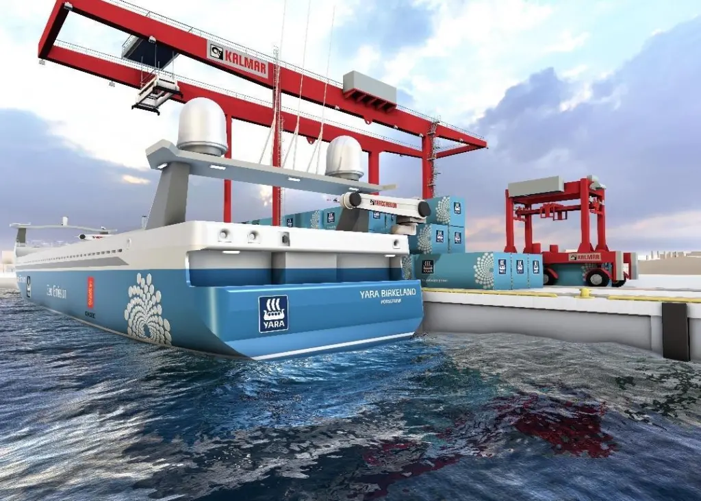 Automated mooring system for the world's first autonomous container ship