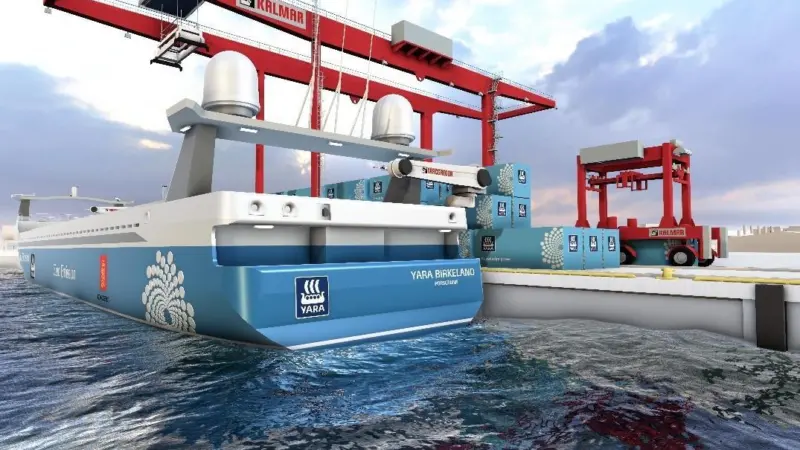 Automated mooring system for the world's first autonomous container ship
