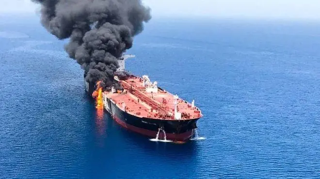 The fire on 'Front Altair' was quickly extinguished (BBC)
