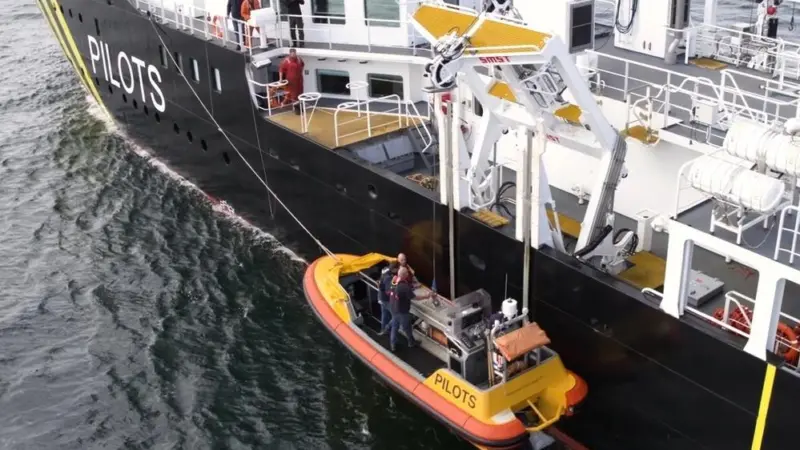 The Fast Launch Craft transfer pilots to and from seagoing vessels