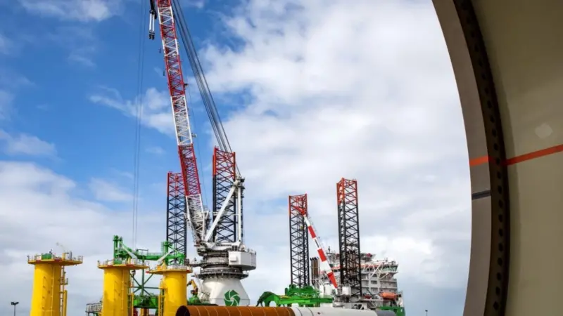Load out of wind turbine foundations and transition pieces