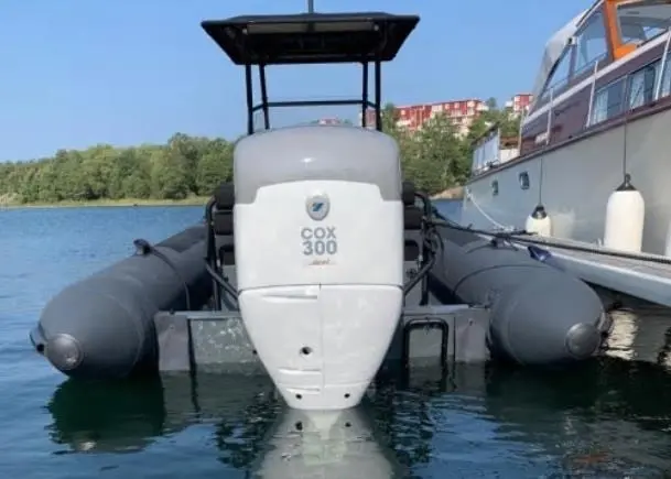 Demos took place on a Rupert R8 commercial grade RIB