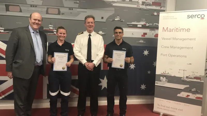 Australian Serco tug masters are being trained by their UK colleagues (Serco)