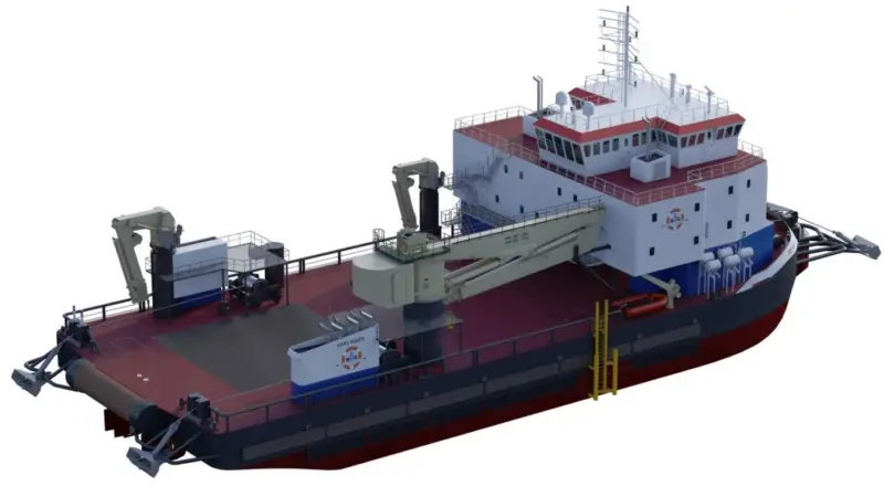 HvS claims this new vessel creates a new class of "DP Support Vessels" in the offshore renewables market worldwide