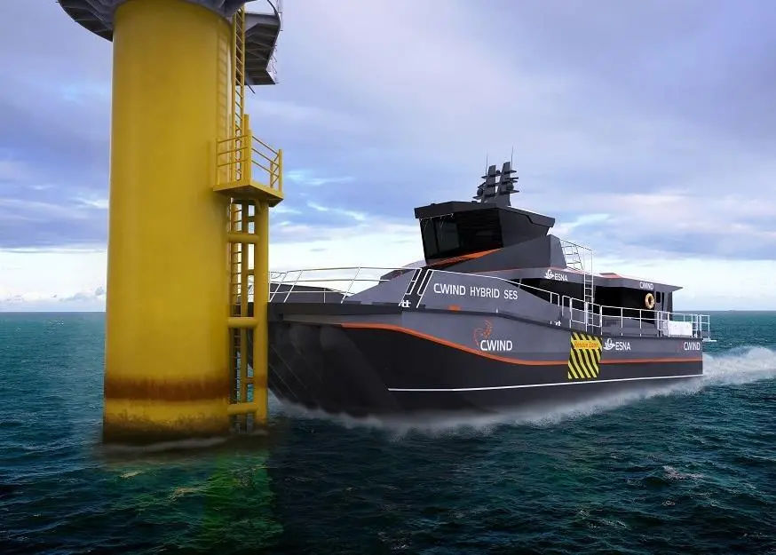 The vessel is designed to handle a 2m significant wave height during technician transfer in heavy seas