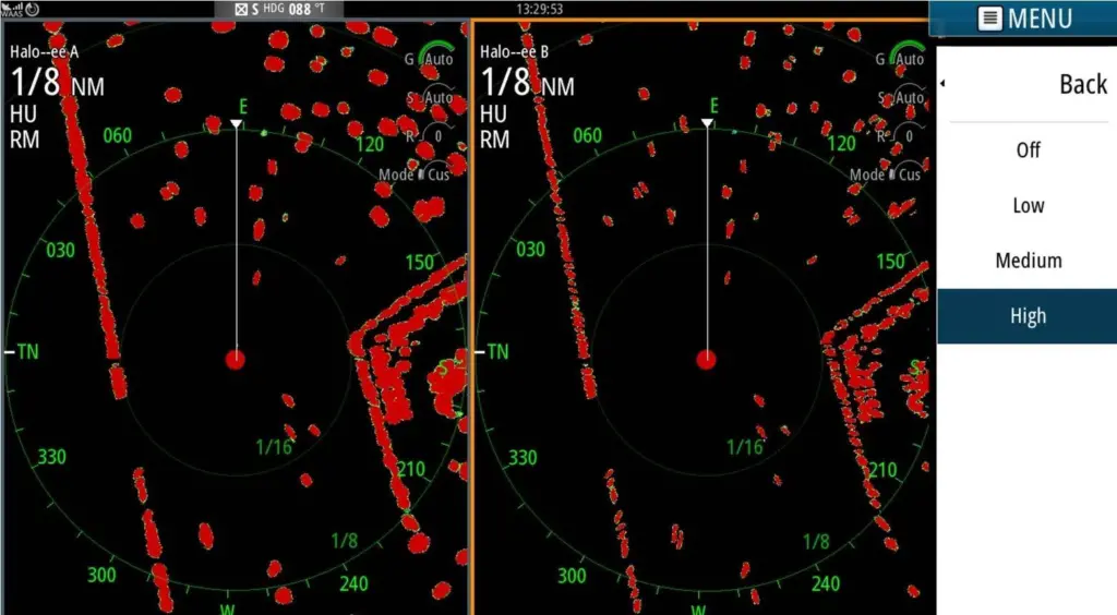For collision avoidance the HALO20+ delivers instant feedback on whether targets are moving towards or away from the vessel