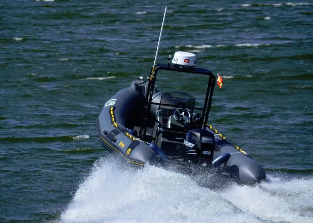The USV travelled several kilometres controlled from the shore, reaching speeds in excess of 15 knots