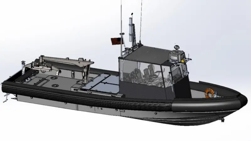 This version will give the RIB the ability to launch, recover and handle two UUVs using a single davit