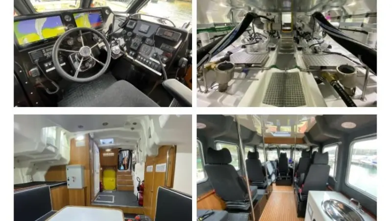 'Harbor Thunder' accommodates two crew and four pilots in her main cabin