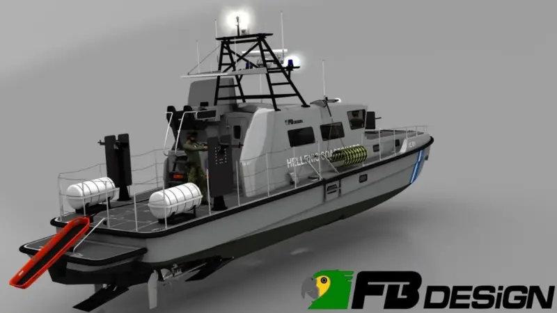 The FB 56 SF has a top speed of over 50 knots powered by a pair of 1100hp Scania diesels