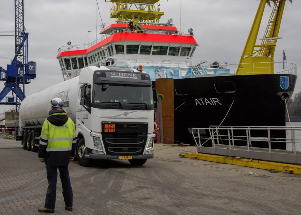 LNG bunkering of the newbuild research vessel ‘Atair’