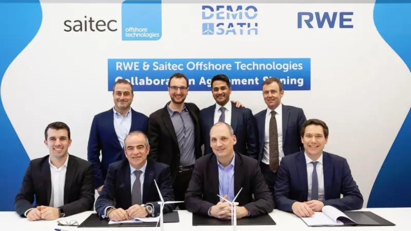 RWE and Saitec Offshore Technologies signing