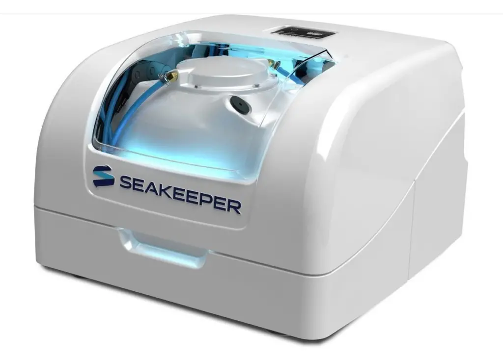 Designed to eliminate up to 95% of boat roll on vessels up to 5.5 tonnes, the Seakeeper 1 runs on 12V DC power drawing 55 amps