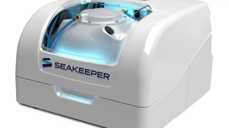 Designed to eliminate up to 95% of boat roll on vessels up to 5.5 tonnes, the Seakeeper 1 runs on 12V DC power drawing 55 amps