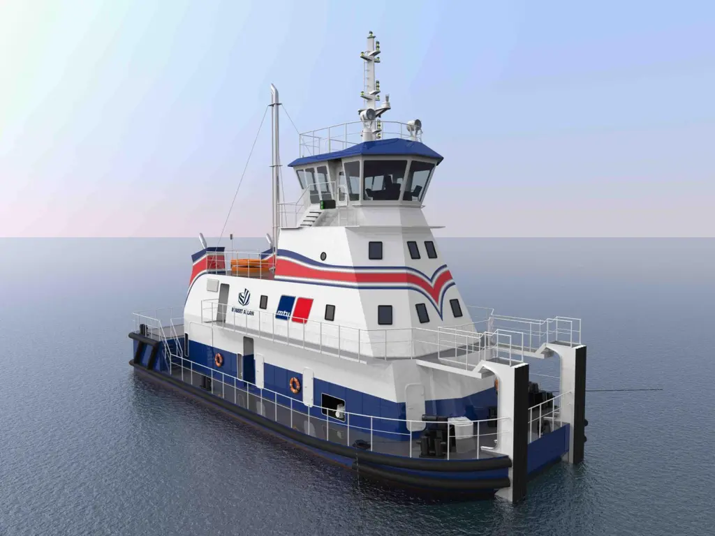 The vessel will be the world's first LNG-powered shallow-water push boat (RAL)