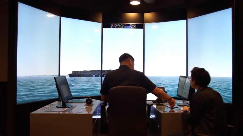 System testing in Wartsila's autonomous ship simlator was carried out prior to the trials (Wartsila)