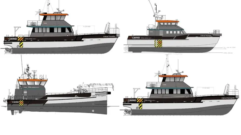 The four vessels in their new CWind branding
