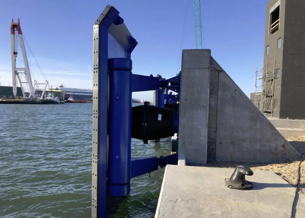 Trelleborg’s twin parallel motion fender system is claimed to have the ability to absorb twice as much energy compared to a regular cone fender