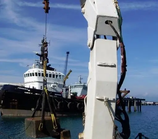 Load testing the crane in its new position