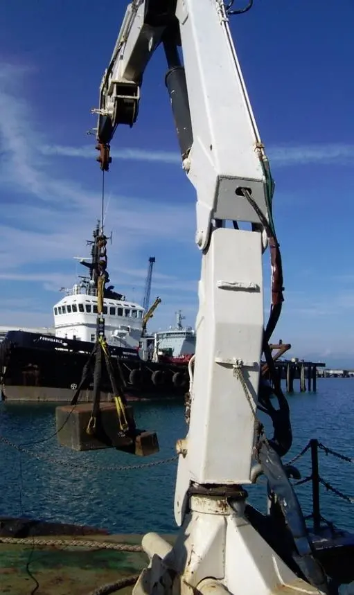 Load testing the crane in its new position